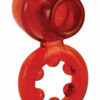Dual Support Magnum Ring Cock Ring - Red
