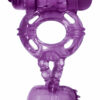 The MachO Double Cock and Balls Silicone Cock Ring - Purple
