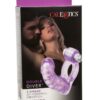 Double Diver Vibrating Enhancer with Flexible Penetrator 3 Speed Removable Bullet - Clear