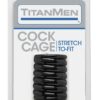 TitanMen Ribbed Stretch-To-Fit Cock Cage - Black