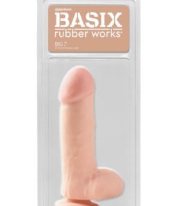 Basix Big 7 with Suction Cup 7in - Vanilla