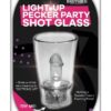 Light Up Pecker Party Shot Glass with Hang String - Clear