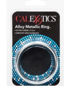 Alloy Metallic Cock Ring - Extra Large - 2in - Silver