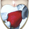 Earthly Body Hemp Seed Heart-Shaped Edible Massage Candle Strawberry 4oz