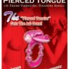 Pierced Tongue Vibrating Silicone Cock Ring Waterproof - Magenta