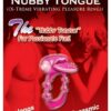 Nubbie Tongue Vibrating Silicone Cock Ring Waterproof Magenta