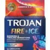 Trojan Condom Pleasures Fire and Ice Dual Action Lubricant 3 Pack