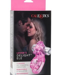 Lovers Delight Ele Vibrating Cock Ring with Clitoral Stimulation - Purple