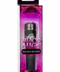 Black Magic Pocket Rocket Velvet Touch Waterproof 4.2in - Black