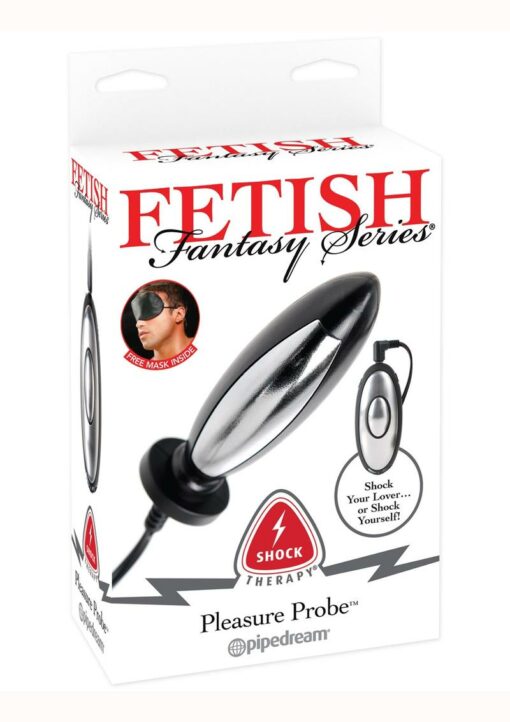 Fetish Fantasy Series Shock Therapy Pleasure Probe with Power Unit - Black and Silver
