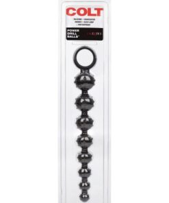 COLT Power Drill Silicone Anal Beads - Black