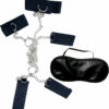 Dominant Submissive 4 Cuffs and Collar Set -Black