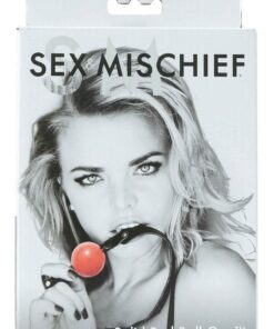 Sex and Mischief Solid Ball Gag - Red/Black