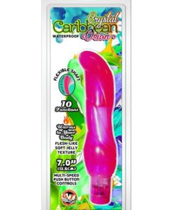 Jelly Caribbean Orion Vibrator Number 8 Waterproof 7in - Pink