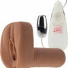 Seductora Caliente Hot Seductress Vibrating Masturbator with Bullet and Remote Control - Pussy - Chocolate