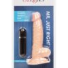 Mr Just Right Vibrating Dildo with Bullet 5.25in - Vanilla