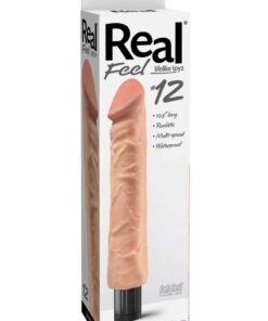 Real Feel Lifelike Toyz No. 12 Realistic Vibrating Dildo 10.5in - Vanilla