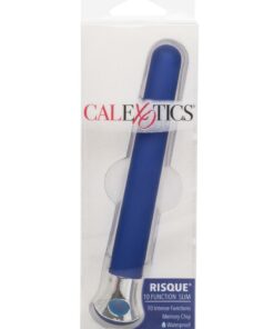 Risque 10 Function Slim Vibrator - Blue