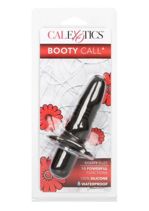 Booty Call Booty Buzz Silicone Vibrating Butt Plug - Black