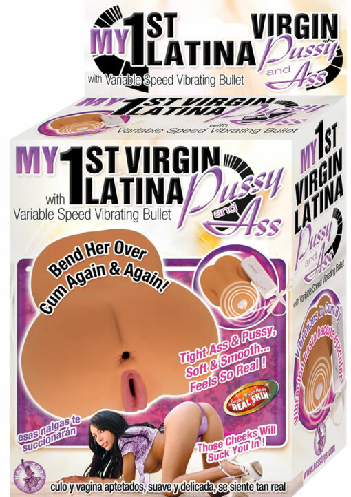 My First Virgin Latina Pussy and Ass Vibrating Masturbator - Pussy and Butt - Caramel
