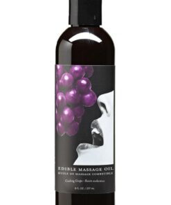 Earthly Body Hemp Seed Edible Massage Oil Gushing Grape 8oz