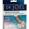 Dr. Joel Kaplan Beaded Girth Ring Triple Stacker Cock Ring - Smoke
