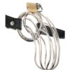 Fetish Fantasy Extreme The Prisoner Steel Cock Cage Chastity Belt with Lock - Silver