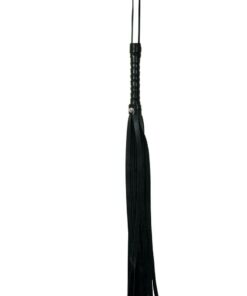 Sex and Mischief Mini Faux Leather Flogger - Black