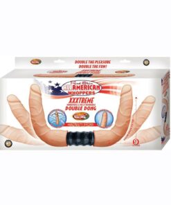 All American Whoppers Xtreme Vibrating Bend Double Dildo - Vanilla