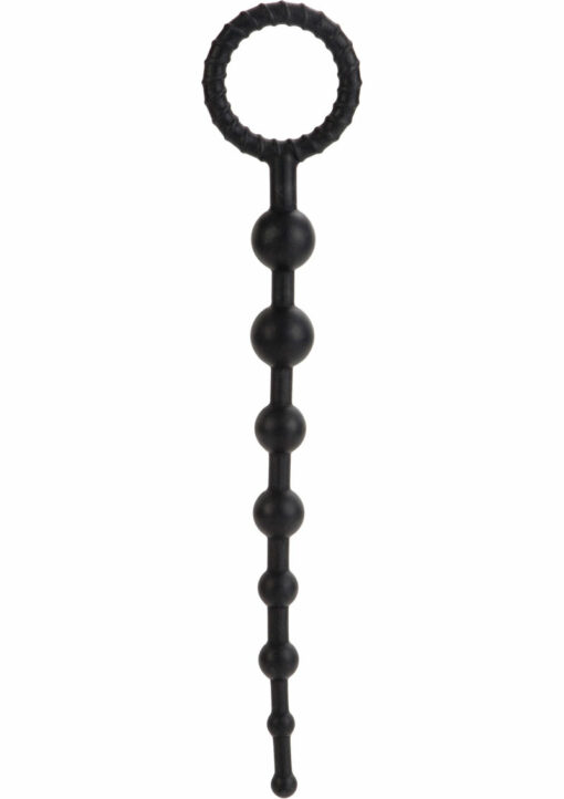 Booty Call X-10 Silicone Anal Beads - Black