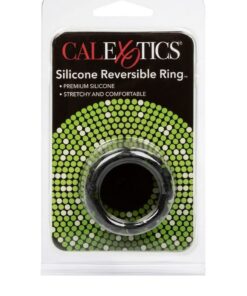 Silicone Reversible Enhancer Cock Ring - Black