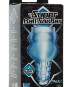 The Super Ball Sucker Vibrating Stroker - Clear