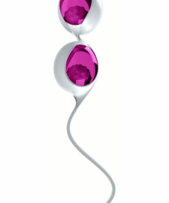 OVO L1 Silicone Love Balls Waterproof - White/Light Violet