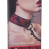Scandal Collar with Leash - Red/Black