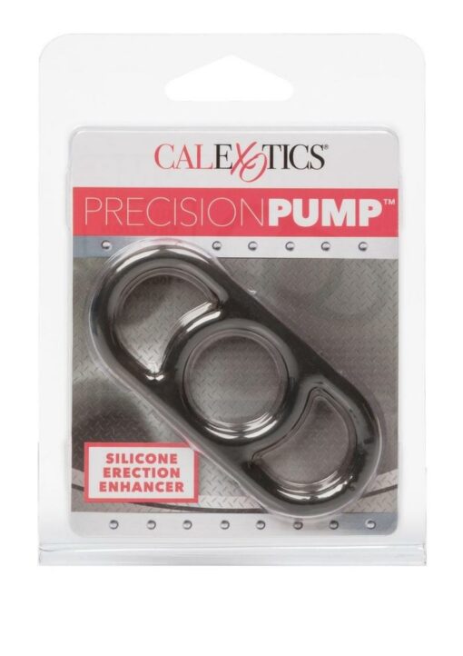 Precision Pump Erection Enhancer Silicone Cock Ring - Smoke