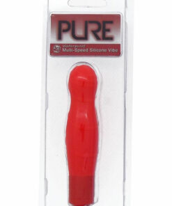 Pure Caress Multi Speed Silicone Vibrator Waterproof 4.25in - Coral