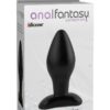 Anal Fantasy Collection Large Silicone Plug 4.25in - Black
