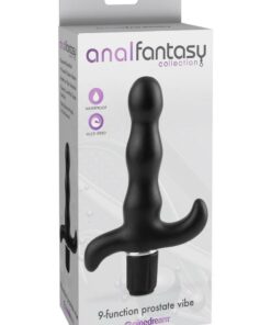 Anal Fantasy Collection 9 Function Waterproof Prostate Vibrator 4.5in - Black