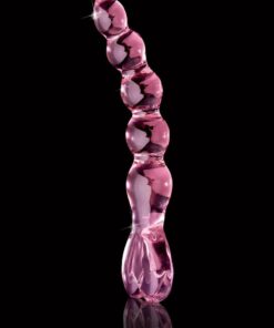 Icicles No. 43 Beaded Glass - Pink