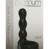 Platinum Premium Silicone The Double Dip 2 Cock Ring Dual Penetrating Beaded Prober - Black