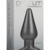 Platinum Premium Silicone - The Super Big End - Large Anal Plug - Charcoal