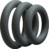 OptiMALE 3 C-Ring Set Silicone Cock Ring Thick (3 piece kit) - Slate