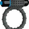 OptiMALE Silicone Vibrating Cock Ring with Bullet - Slate
