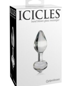Icicles No 44 Glass Anal Plug - Clear