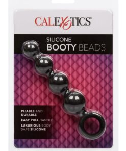 Silicone Booty Anal Beads - Black