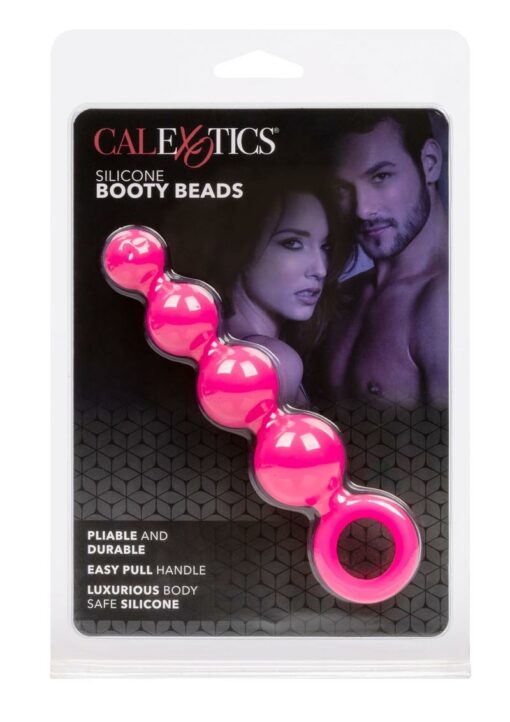 Silicone Booty Anal Beads - Pink