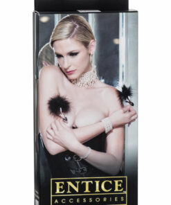 Entice Feather Nipplettes Nipple Clamps - Gold