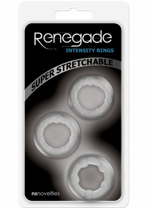 Renegade Super Stretchable Intensity Cock Rings (Set of 3) - Clear