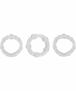 Renegade Super Stretchable Intensity Cock Rings (Set of 3) - Clear
