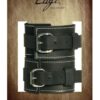 Edge Leather Adjustable Wrist Restraints - Black